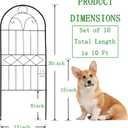 Decorative Garden Fence 10 Pack, 30in (H) x 10ft (L) Rustproof Metal Wire Animal Barrier, Arched Flower Edging Border Fencing Panel for Dog, Yard, Patio, Outdoor, Decor
