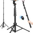 71" Tripod for iPhone, Phone Tripod Selfie Stick with Remote, Cell Phone Tripods & Tall Travel Tripods for Recording Video Selfies Photo, Compatible with iPhone 16 15 14 Pro Max 13 Android (Black)