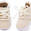 BMCiTYBM Baby First Walking Shoes Boys Girls Infant Sneakers Breathable 6 9 12 18 24 Months Camel Size 6-12 Months Infant
