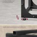 VASAGLE C-Shaped End Table, Small Side Table for Couch, Sofa Table with Metal Frame for Living Room, Bedroom, Bedside, Rustic Brown and Black