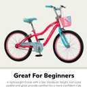 Schwinn Elm Bike, 20 Inch Bike for Kids Ages 7-13, SmartStart Ergonomic Design for Kids, Adjustable Seat Grows with your Child, Rear Coaster Brake & Front and Rear Hand Brakes, Training Bicycle