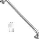Anti Slip Shower Grab Bar 24 Inch,Chrome Stainless Steel Bath Grab Bar | Knurled Bathroom Safety Rail, Shower Handrail Support, Handicap Elderly Balance Assist Handles-1.25" Diameter