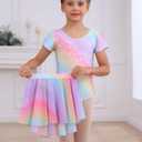Mecceos Ballet Leotards Skirt and Tights Combo for Girls Toddler Dance Classical Gymnastics Leotard Dresses Tutu