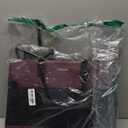 LOVEVOOK Laptop Tote Bag for Women,Leather Work Bag, Waterproof Business Teacher Bag,Large Computer Handbag Purse Briefcase,Office Gifts for Women (15.6 Inch, Black-purple-up)