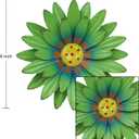hogardeck Metal Flower Wall Decor for Indoor Outdoor, Kitchen Decor Floral Metal Wall Art, Wall Decor for Bathroom, Living Room, Porch, Garden, Yard, Backyard 6 Pcs 8''