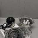 Kitchen in the box Food Processor, Electric Meat Grinder & Food Chopper with 400W Powerful Veggie Chopper-2 Bowls8 Cup+8 Cup & 2 Bi-Level Blades for Meat/Fish/Vegetable/Baby FoodBlack Button