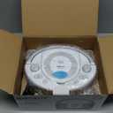 Portable CD Player Boombox with Bluetooth, FM Radio, Remote Control, USB Port and 3.5mm AUX Headphone Jack, Clear Stereo Sound, 4 Watts of Audio, AC/Battery Powered (White)