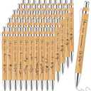 Watersay 30 Pcs Inspirational Bamboo Pens Bulk Flower Ballpoint Pens with Black Ink Employee Appreciation Thank You Gift for Women Men Easter Coworker Staff Social Worker Volunteer Teacher Nurse