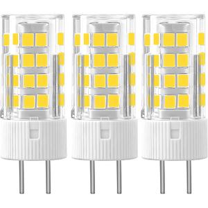 3-Pack GY6.35 LED Bulbs AC110V-130V GY6.35 Bi-pin Base T4 JCD Type 3.5W(35W Halogen Bulb Equivalent)350LM,for Desk Lamp,kitchen counters,Chandelier Light Landscape Lighting(Daylight White 6000K)