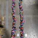 2 Pcs Christmas Balls Garland 6 ft Hanging Ornaments Xmas Balls Decorations with 2 Pcs 10 Feet LED Lights Indoor Outdoor Tree Mantel Wedding Decoration(Colorful)