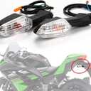PSLER Front Rear Turn Signal Indicator Light Taillight for 650 ER-6F 2012-2016 for 300 EX300 2012-2016 and for 1000 2011-2017 (Clear)