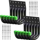 SWANLAKE Heavy Duty Garage Storage Utility Hooks, Utility Hooks for Garage Wall,Color Black (12PCS)