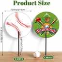 5 x 36 Pcs Baseball Party Decoration, 7 Inch Baseball Hand Fan Party Favor Birthday Centerpiece DIY Signed Hand Fan Sport Table Topper for Sport Ball Gift Support Match Athletes Parade Float