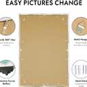 Hongkee 24x36 Frame, Distressed White Wood Style - Display Posters 20 x 30 with Mat or 24x30 without Mat, Wall Mounting Horizontal and Vertical, 1 Pack