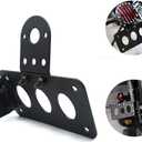 Side Mount License Plate Bracket, Horizontal Vertical Side Mount License Plate Bracket, Motorcycle Side License Tail Light Relocator(Without Lights)