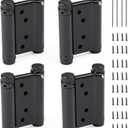 3" Double Action Spring Hinges, Self Closing Door Hinges for Saloon Cafe Pub Swinging Doors, 201 Stainless Steel, Including Pins and Screws, 4-Pack