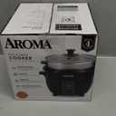 Aroma Housewares ARC-363-1NGB 3 Uncooked/6 Cups Cooked Rice Cooker, Steamer, Multicooker, 2-6 cups, Black
