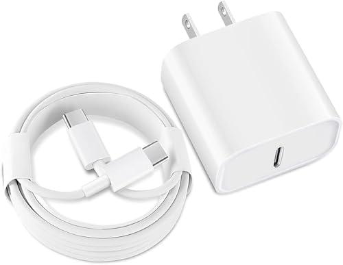 iPad Fast Charger,iPad Charger Fast Charging USB C Wall Chargers Block Plug Type C 6FT USB C to C Charging Cable Cord for iPad Pro 13/12.9/11 inch,iPad Air 6/5/4/M3/M2/A16,iPad Mini 6/7th,iPad 10/11th