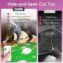 Interactive Cat Toy, Rechargeable Automatic Moving Concealed Feather, Touch-Activated with Mouse Squeak, 3 Modes, USB Cat Kitten Toy for Indoor Cats, Exercise & Boredom Relief