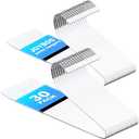 JOYBOS 30 Pack Pants Hangers Space Saving, Open Ended Hangers for Pants, Scarf Organizer Hanger for Closet, Metal Non Slip Jean Hanger - White Pant Hangers for Jeans,Trouser,Leggings,Slacks