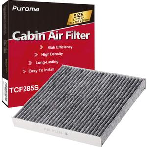 Puroma Cabin Air Filter with Activated Carbon, Compatible with CP285, CF10285, Toyota Camry, RAV4, Highlander, Corolla, Sienna, Tundra, Prius, 4Runner, Subaru Outback, Lexus, Scion, Land Rover, Jaguar