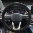 Carodi Suede Steering Wheel Cover Car Non-Slip Leather Car Interior Fitting 15-inch Universal