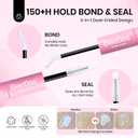 Beetles Lash Clusters Kit Dramatic Fluffy Lash Extension Kit 100 Pcs CC Curl 9-16mm False Eyelash Extension Set with 2-in-1 Bond and Seal Remover Brush Tweezers Eyelash Clusters Tempt KVT082