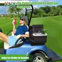 10L0L Golf Cart Cooler with Mounting Bracket Kit Caddy Fits Yamaha Club Car and EZGO, Portable 48H Cooling Golf Cart Ice Chest 102588101 103886801, 6.89"