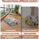 Plush Square Dog Mat, Cat Mat, Easy Wash, Non-Slip, Super Soft Deep Sleep Pet Bed, Suitable for Large, Medium and Small Dogs. (Gray, X-Large)