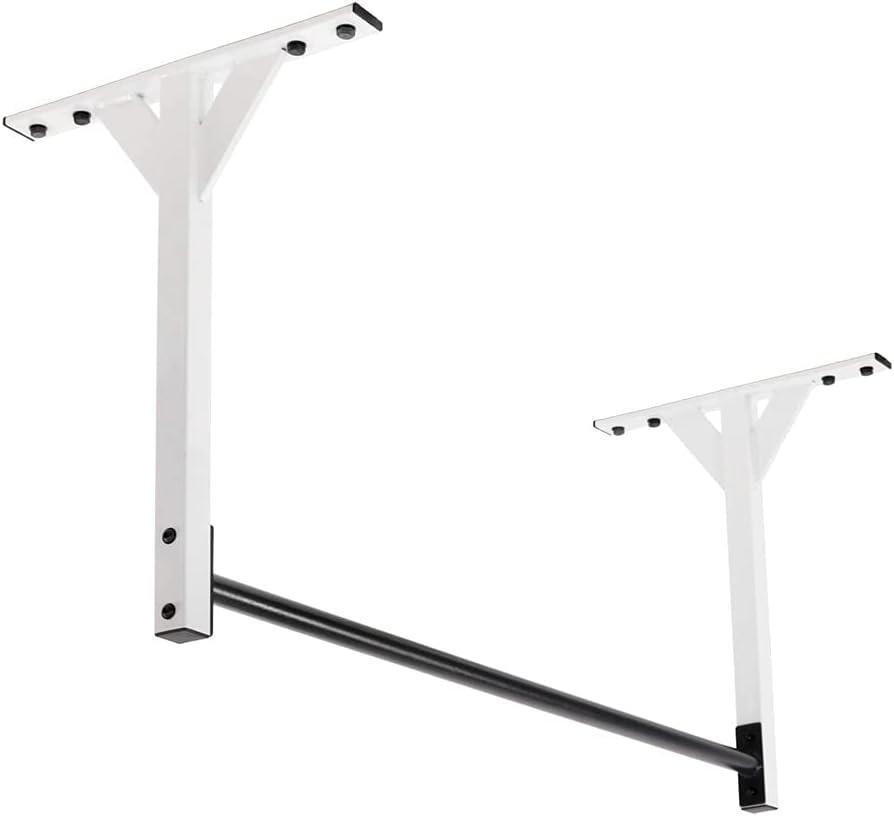 Wall or Ceiling Mount Pull Up Bar with 48 Straight Bar and 22 Risers, Double Wall Mounting Plates Fit 16 or 24 Studs and Joists by Ultimate Body Press