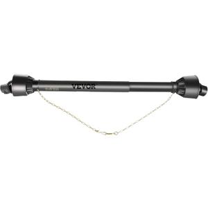 VEVOR PTO Shaft, 1-3/8" PTO Drive Shaft, 6 Spline Tractor, Round Implement Ends PTO Driveline Shaft, Series 4 Tractor PTO Shaft, 43"-61" Brush Hog PTO Shaft Black, for Finish Mower, Rotary Cutter