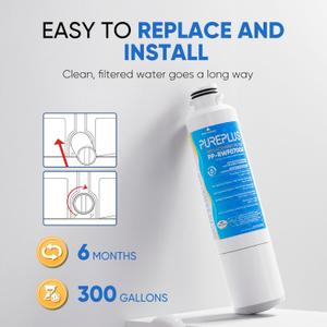 PUREPLUS DA29-00020B Refrigerator Water Filter Replacement for Samsung RF28HMEDBSR, RF263BEAESR, HDX FMS-2, HAF-CIN/EXP, RF4287HARS, RF28HFEDBSR, DA29-00020A, RF261BEAESR, DA97-08006A, 469101,  1 count