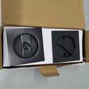 goldenwarm Matte Black Square Pocket Door Lock, Pocket Door Hardware for 2-1/8'' Round Bore Hole, Pocket Door Handles Fit 1-1/4'' to 2'' Thickness Sliding Door 2-3/8'' Latch 1 Pack