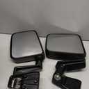 JDMSPEED Pair Driver & Passenger Side View Mirrors with Black Cover Compatible with 1987-2002 Jeep Wrangler Manual Folding No Heated Replace# CH1320102 CH1321102