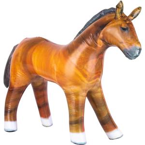 ArtCreativity Inflatable Horse Party Decoration - 1 Piece - 38 Inch Blow Up Horse in Brown and Black - Western Themed Party Supplies - Horse Inflate for Cowboy, Rodeo, or Western Themed Party