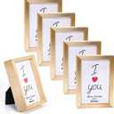 Small Picture Frames, Mini Size Baby Photo Frame, 2x3'', Set of 6, For Tabletop Home Decor, Polaroid Picture Frame with Soft Magnet, Cute X-Mas Refrigerator Magnets, Gold