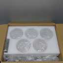 Bathroom Light Fixtures Brushed Nickel, 5 Light Bathroom Vanity Light Over Mirror, Vanity Lights with Clear Glass, E26 Socket