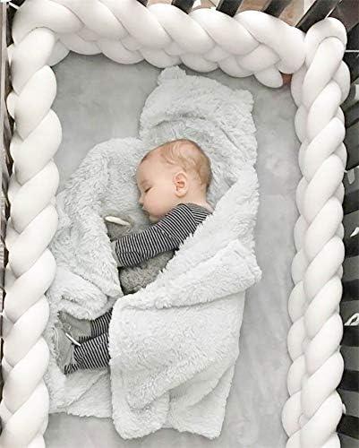 Crib Rail Cover Yarn Baby Bedding Bumper Rail Guards Covers Matress Chunky Cotton Yarn for Making The Lining for a Play Pin Super Saver Jumbo Giant Bulky Yarn (White)