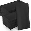 Linen-Feel Black Paper Napkins, 100 Pack Decorative Cloth-Like Dinner Napkins, Disposable Soft and Absorbent Premium Guest Dinner Paper for Hotel, Restaurant, Events, Party, Wedding