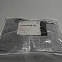 KASENTEX King Size Comforter Set 3 Piece, Seersucker Breathable Fabric, Lightweight Fluffy Down Alternative, Box Stitch Quilting, All Season Machine Washable with 2 Pillow Shams, Grey Blue