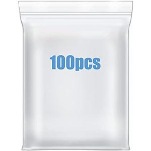 Macoota 100 Pcs 2" x 3" Small Plastic Bags Thick 4 Mil Clear Resealable Zip Seal Lock Poly Bags Heavy Duty Zipper Reclosable Baggies Packing Jewelry Earrings Coin Pills