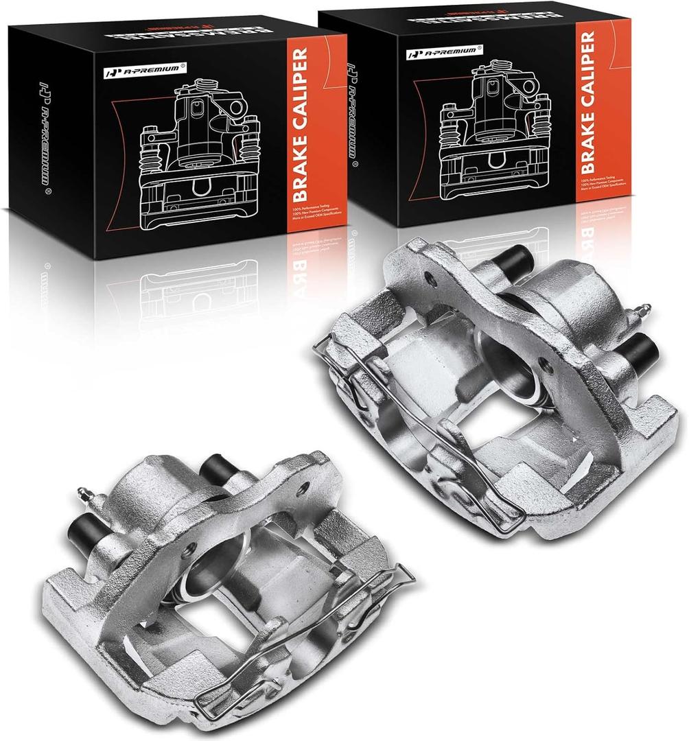 A-Premium Disc Brake Caliper Assembly with Bracket Compatible with Select Ford Models - Focus 2004 2005 2006 2007 - Front Driver and Passenger Side, 2-PC Set