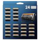24 Replacement Razor Blades for Men  Compatible with Gillette ProGlide &Razor Systems, 5-Blade Refills, Wet Shave, Value Pack, Smooth & Precise
