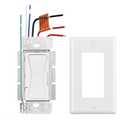 0-10V LED Dimmer, Decorator Rocker Light Switch for 0-10V Dimmable LED Lights, 120-277V, Single-Pole or 3-Way, Wall Plate Included, ETL Listed, 1 Pack, White