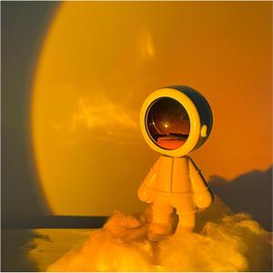 Sunset Projector Astronaut Night Light Led Aura Lamp for Photography/Party/Bedroom/Living Room/Tiktok Live Decor, Selfie with Battery, Christmas/Birthday Gifts for Women/Girls (PANGY-Seven color)