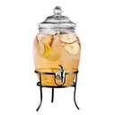 Style Setter Beverage Dispenser Cold Drink Dispenser w/ 2-Gallon Capacity Glass Jug, Metal Stand & Leak-Proof Acrylic Spigot, Glass Lid, Great for Parties, Weddings & More