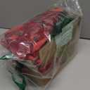 Aneco 6 Pack Christmas Door Ribbon and Bows, Large Christmas Velvet Cabinet Door Bows and Ribbons, Festive Velvet Bow with Hook-and-Loop Fastener for Cabinets Furniture Xmas Party Decor, Red and Green