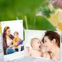 1 Pack Acrylic Picture Frame 1114 Clear Double Sided Magnetic Photo Frame - Frameless Baby Friend Family Picture Desktop Display with Support Stand and Gift Boxes