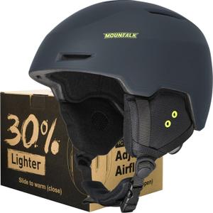 MOUNTALK Ultra-Lightweight Ski/Snowboard Helmet for Men,Women & Kids - Adjustable Fit,Meets ASTM Safety Standards - Perfect for Youth,Adults,Children, Snowboarding Gear & Accessories (L / 60-63 cm, Matte Navy Blue)