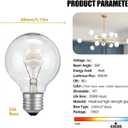 Globe Light Bulbs,G25,40W Incandescent Dimmable, 4000K Soft White Warm Glow, E26/E27 Base, 3.15-inch Crystal Clear Glass for Vanity Bathroom Mirror Pendant Lighting (2)